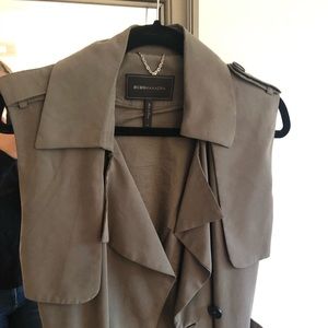 BCBG army green maxi jacket